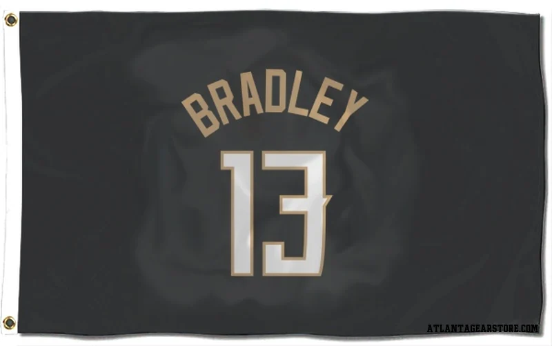 Black Atlanta Hawks  Tony Bradley  Flag (3 X 5)