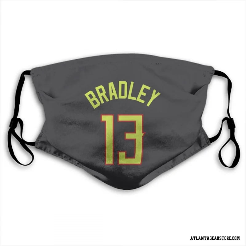 Gray Atlanta Hawks  Tony Bradley  Face Mask (With 2 Free PM2.5 Filters)