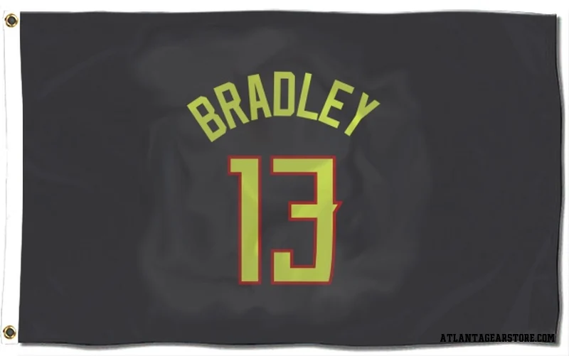 Gray Atlanta Hawks  Tony Bradley  Flag (3 X 5)
