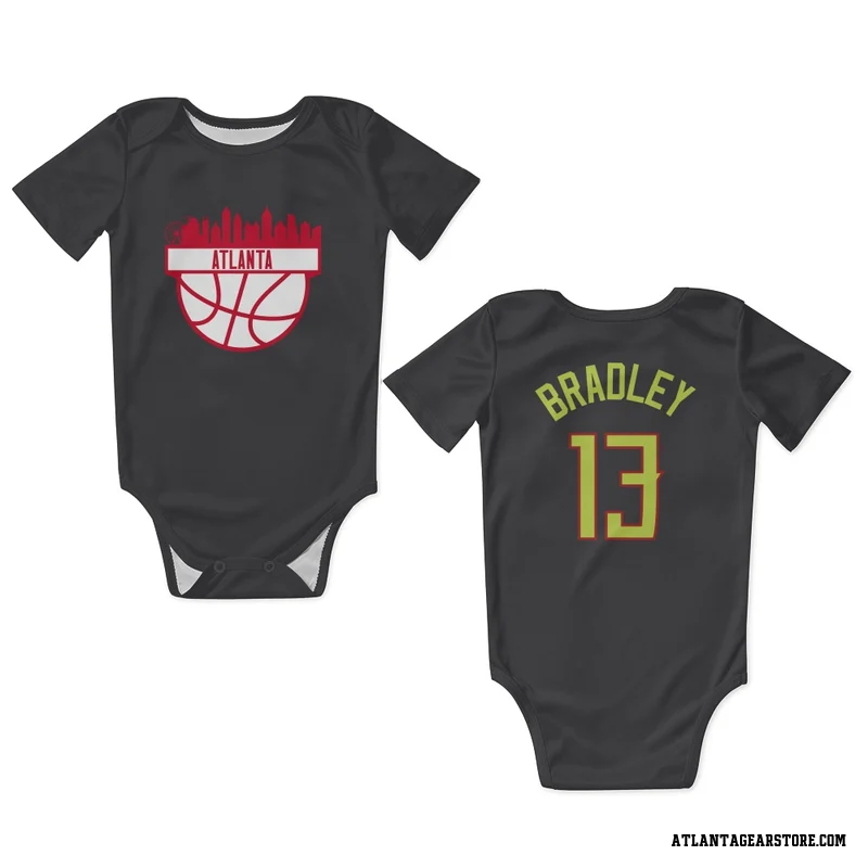 Gray Atlanta Hawks  Tony Bradley  Newborn & Infant Bodysuit