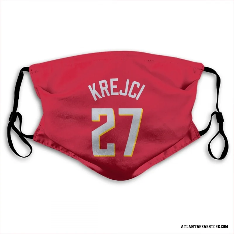 Red Atlanta Hawks  Vit Krejci Face Mask (With 2 Free PM2.5 Filters)