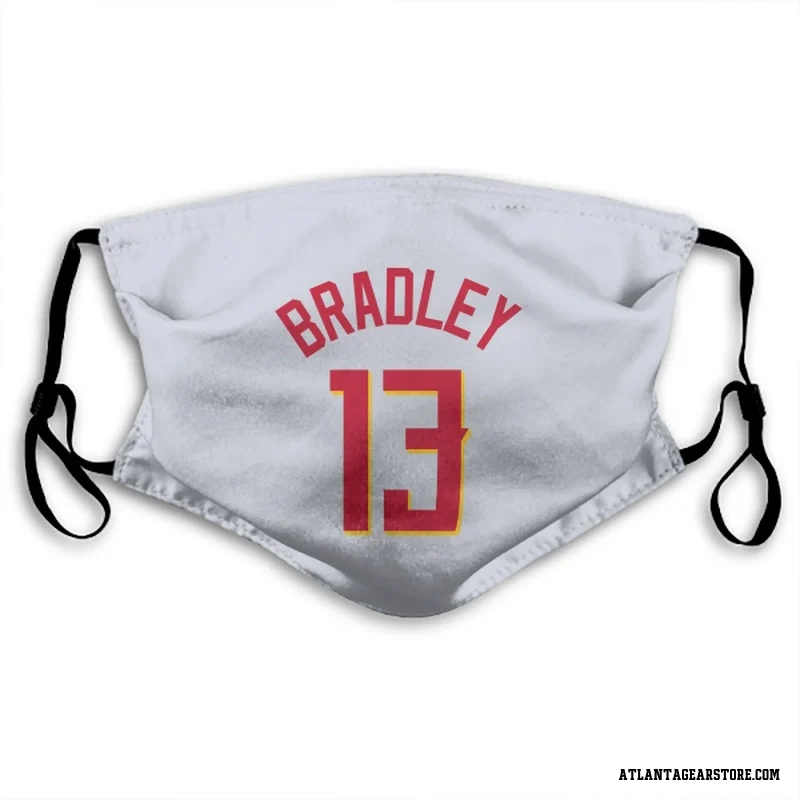 White Atlanta Hawks  Tony Bradley Face Mask (With 2 Free PM2.5 Filters)